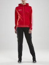 Craft Hoodie Fullzip Pro Control red/white Women